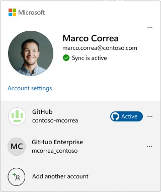 mkristensen's tweet photo. Do you need to use different GitHub accounts for your development scenarios? Visual Studio now allows you to have multiple GitHub accounts at the same time! 

Coming soon...