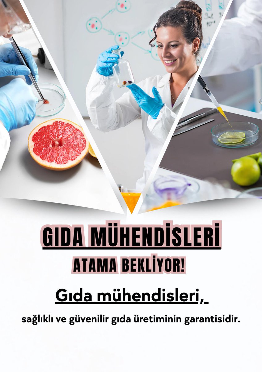 Gıdaların güvenilirliğinin sağlanması için gıda mühendisleri atama bekliyor.  Yüksek sayıda istihdam talep ediyoruz. <a href="/TCTarim/">T.C. Tarım ve Orman Bakanlığı</a> 
#GıdaKontrolüKamudaOlmalı