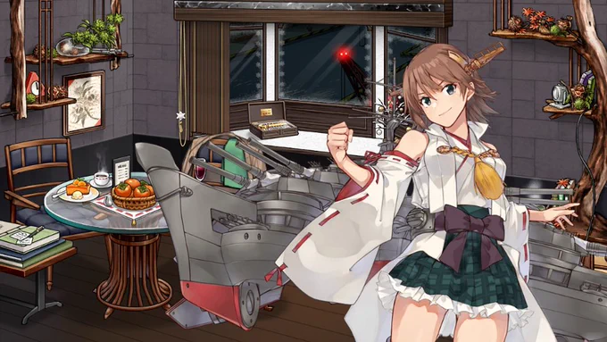 任務で手に入れた「提督と第三戦隊のテーブル」を提督室に置いてみた 