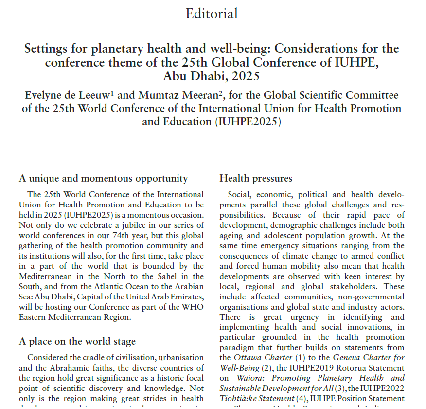 Global Health Promotion tweet media