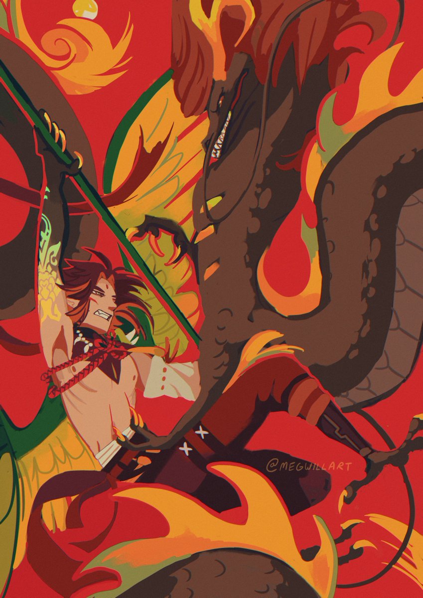 Taming the Yaksha 🔶👹

The full illustration I did for <a href="/zhongxiao_zine/">〖鹊桥仙〗A ZhongXiao Zine | COMPLETE</a>

#GenshinImpact📷  | #zhongxiao