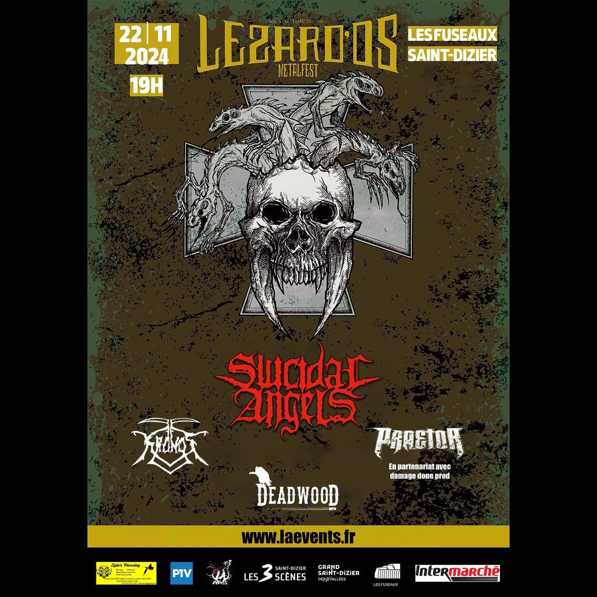We're excited to return to France for Lezard'Os Metal Fest in November!
Are we going to see you there? 🤘

Get your tickets now at les3scenes.saint-dizier.fr/evenement/meta…

#suicidalangels #thrashmetal