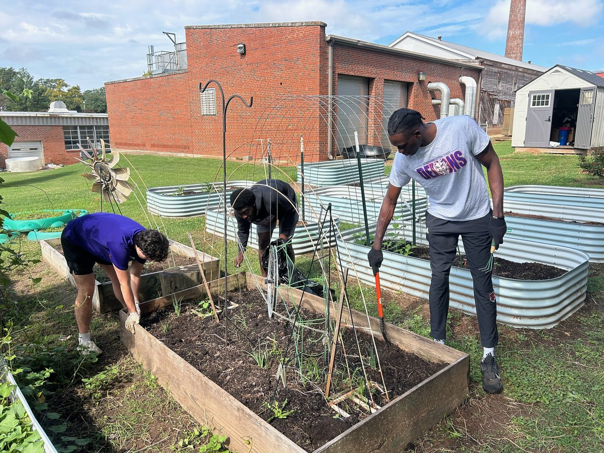 NSUDemonsMBB's tweet photo. Fun morning in the garden with our NSU Elementary Lab School kindergarteners!
#Forkem #NVolved https://t.co/qWQV2I07c2