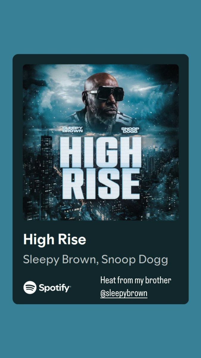 New single Sleepy brown ft snoopdogg HIGH RISE OUT NOW all platforms