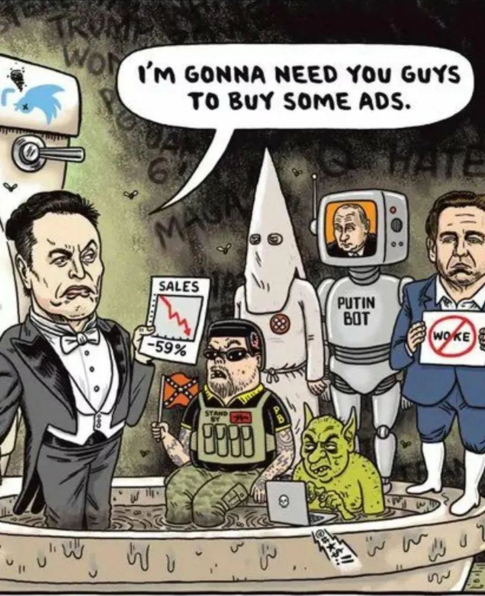 Elmo, his nazis, and the Russian  bots can all eat everyone's sh*t.
#BlockElon