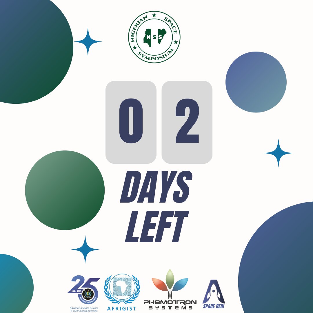 nigss_org's tweet photo. It's less than 48 hours to Nigerian Space Symposium 2024 live at OAU, Ile-Ife Don't miss this opportunity to connect, learn, and inspire!

Kindly visit https://t.co/8ggyyze8Zv for more information

#NigeriaSpaceindustry #Nigeriaspacesymposium #space #technology #science https://t.co/xnmiMtB7KD