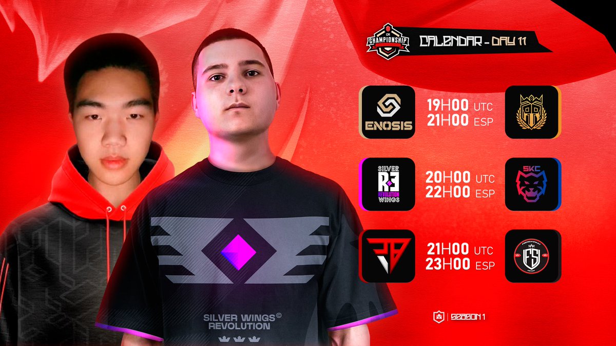 CR CHAMPIONSHIP (@crchampionship_) on Twitter photo ๐ด MATCHS DAY โ๏ธ
๐ฐ Match 1
๐ <a href="/EnosisCR/">Enosis eSports</a> - <a href="/AlianzaRealCR/">ALIANZA REAL ๐ฑ</a>
๐ฐ๏ธ 21:00 CEST
๐๏ธ <a href="/Misterio_sr24/">Misterio</a>
๐ฐ Match 2
๐ <a href="/RevolutionTeamQ/">Team Revolution Qlash</a> - <a href="/SKCalalas/">SKCalalas</a>
๐ฐ๏ธ 22:00 CEST
๐๏ธ <a href="/Misterio_sr24/">Misterio</a>
๐ฐ Match 3
๐ @TrailblazeGG - <a href="/French_Swat/">French Swat</a>
๐ฐ๏ธ 23:00 CEST ๐ด MATCHS DAY โ๏ธ
๐ฐ Match 1
๐ <a href="/EnosisCR/">Enosis eSports</a> - <a href="/AlianzaRealCR/">ALIANZA REAL ๐ฑ</a>
๐ฐ๏ธ 21:00 CEST
๐๏ธ <a href="/Misterio_sr24/">Misterio</a>
๐ฐ Match 2
๐ <a href="/RevolutionTeamQ/">Team Revolution Qlash</a> - <a href="/SKCalalas/">SKCalalas</a>
๐ฐ๏ธ 22:00 CEST
๐๏ธ <a href="/Misterio_sr24/">Misterio</a>
๐ฐ Match 3
๐ @TrailblazeGG - <a href="/French_Swat/">French Swat</a>
๐ฐ๏ธ 23:00 CEST
