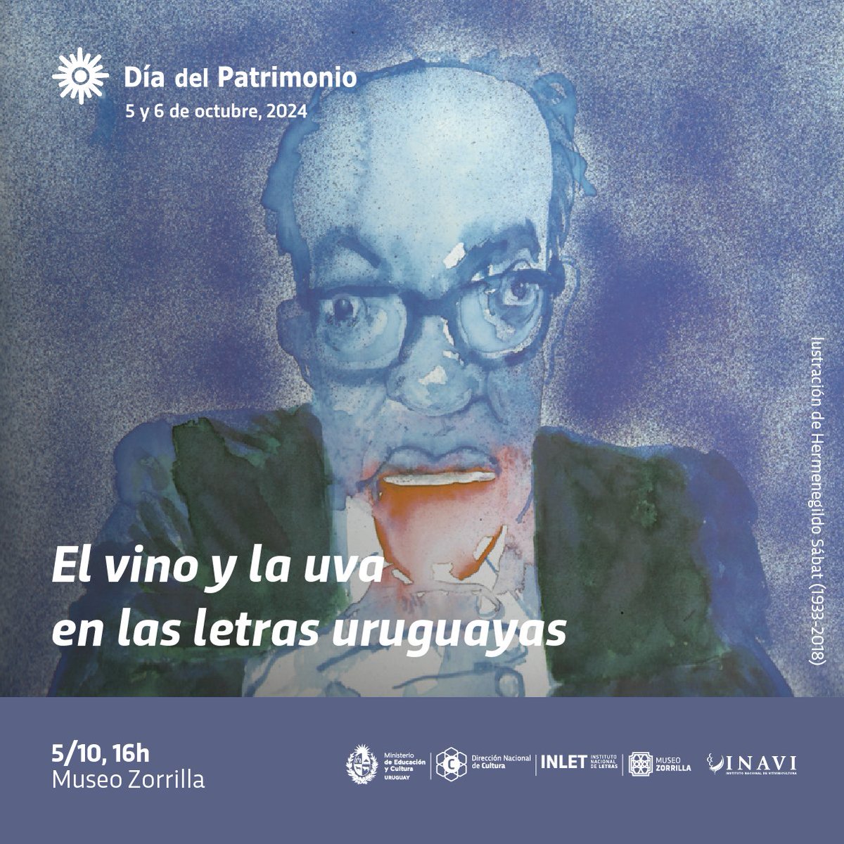 🎶 🍷”El vino y la uva en las letras uruguayas”. Conversatorio con María de los Ángeles González, José Arenas y Maxi Guerra, en el marco del Día del Patrimonio 2024, que lleva por lema “El vino como tradición: inmigración, trabajo, innovación”.