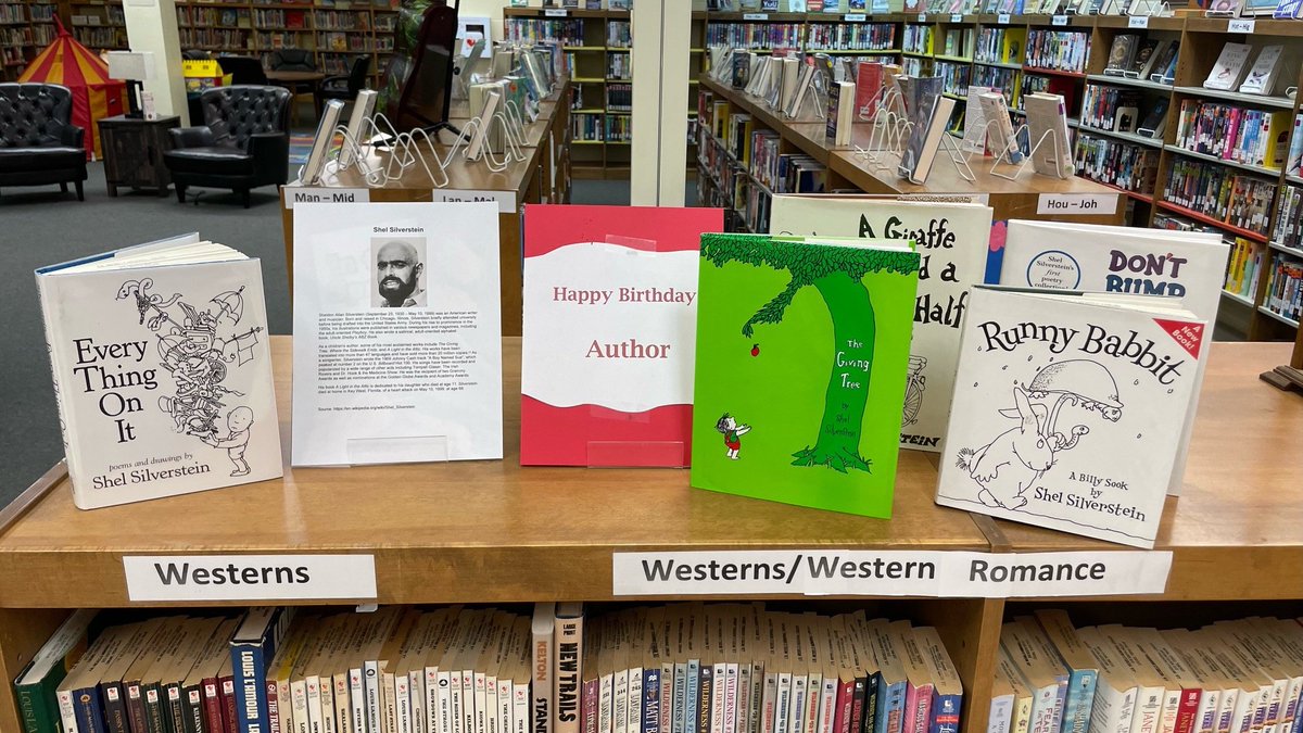LulingPbLibrary's tweet image. Happy birthday to Shel Silverstein- beloved children's author, illustrator, & poet. His works are fun and silly (exception: The Giving Tree- so touching!). But did you know he was also a musician & lyricist (A Boy Named Sue) & wrote satirical & adult-oriented poetry as well?