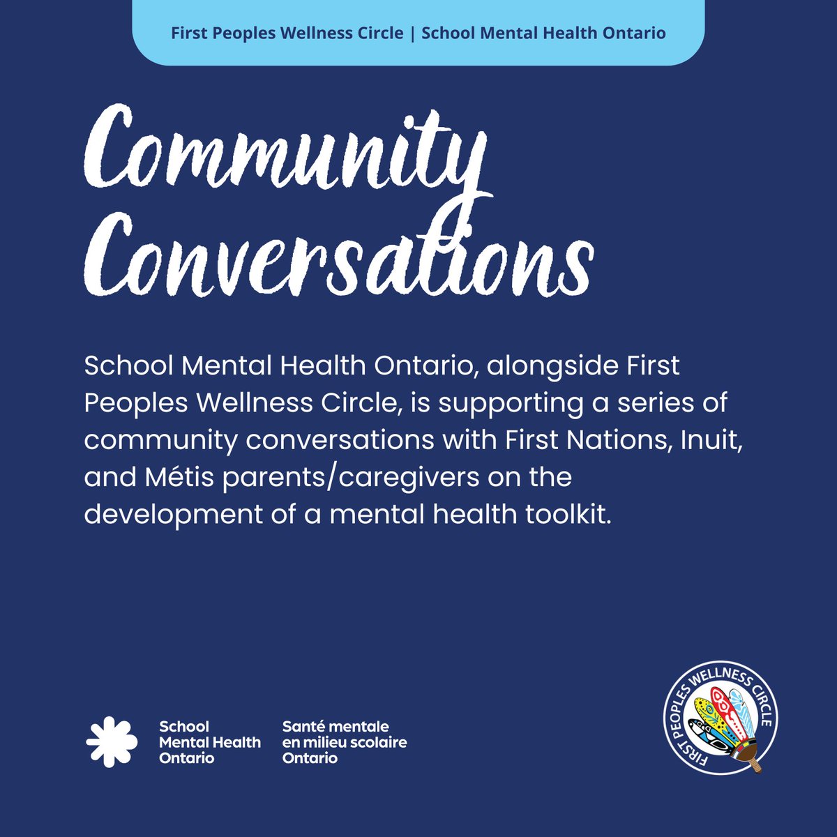 School Mental Health Ontario (@smho_smso) on Twitter photo This fall, <a href="/SMHO_SMSO/">School Mental Health Ontario</a>, alongside <a href="/FPWellnessC/">First Peoples Wellness Circle (FPWC)</a>, is supporting a series of community conversations with First Nations, Inuit, and Métis parents/caregivers on the development of a mental health toolkit. Stay tuned for more info! This fall, <a href="/SMHO_SMSO/">School Mental Health Ontario</a>, alongside <a href="/FPWellnessC/">First Peoples Wellness Circle (FPWC)</a>, is supporting a series of community conversations with First Nations, Inuit, and Métis parents/caregivers on the development of a mental health toolkit. Stay tuned for more info!
