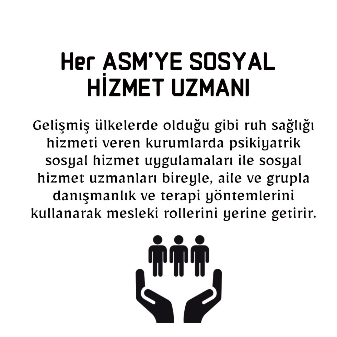 Her Asm'ye bir sosyal hizmet uzmanı ihtiyaçdır bakanım <a href="/drmemisoglu/">Prof. Dr. Kemal Memişoğlu</a>
<a href="/MahinurOzdemir/">Mahinur Özdemir Göktaş</a> #Kamuya10BinSosyalÇalısmacı