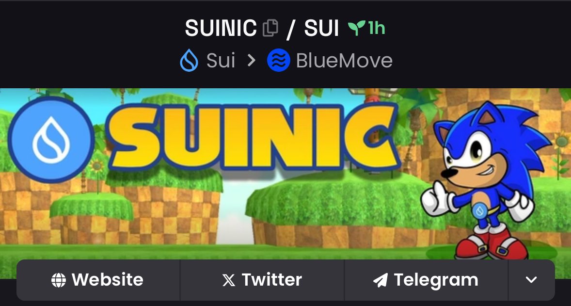 $SUINIC Dexscreener page updated🚀💨  /GOTTA PUMP FAST 💥

dexscreener.com/sui/0x8d14fec4…

#SUI $SUI #SuiNetwork