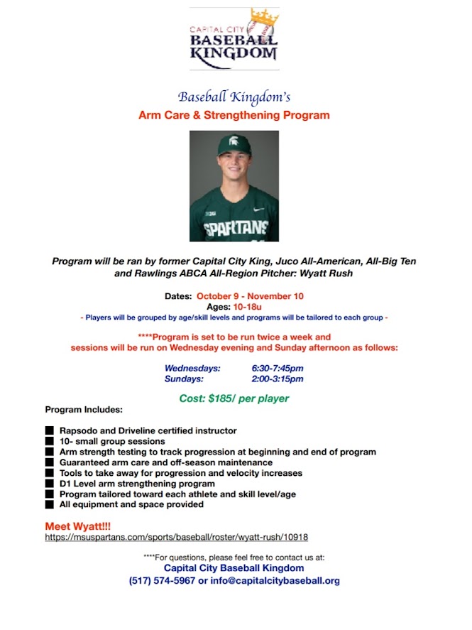 Great chance to get ahead and stay ahead!  Sign up now as spots are limited....

msuspartans.com/sports/basebal…