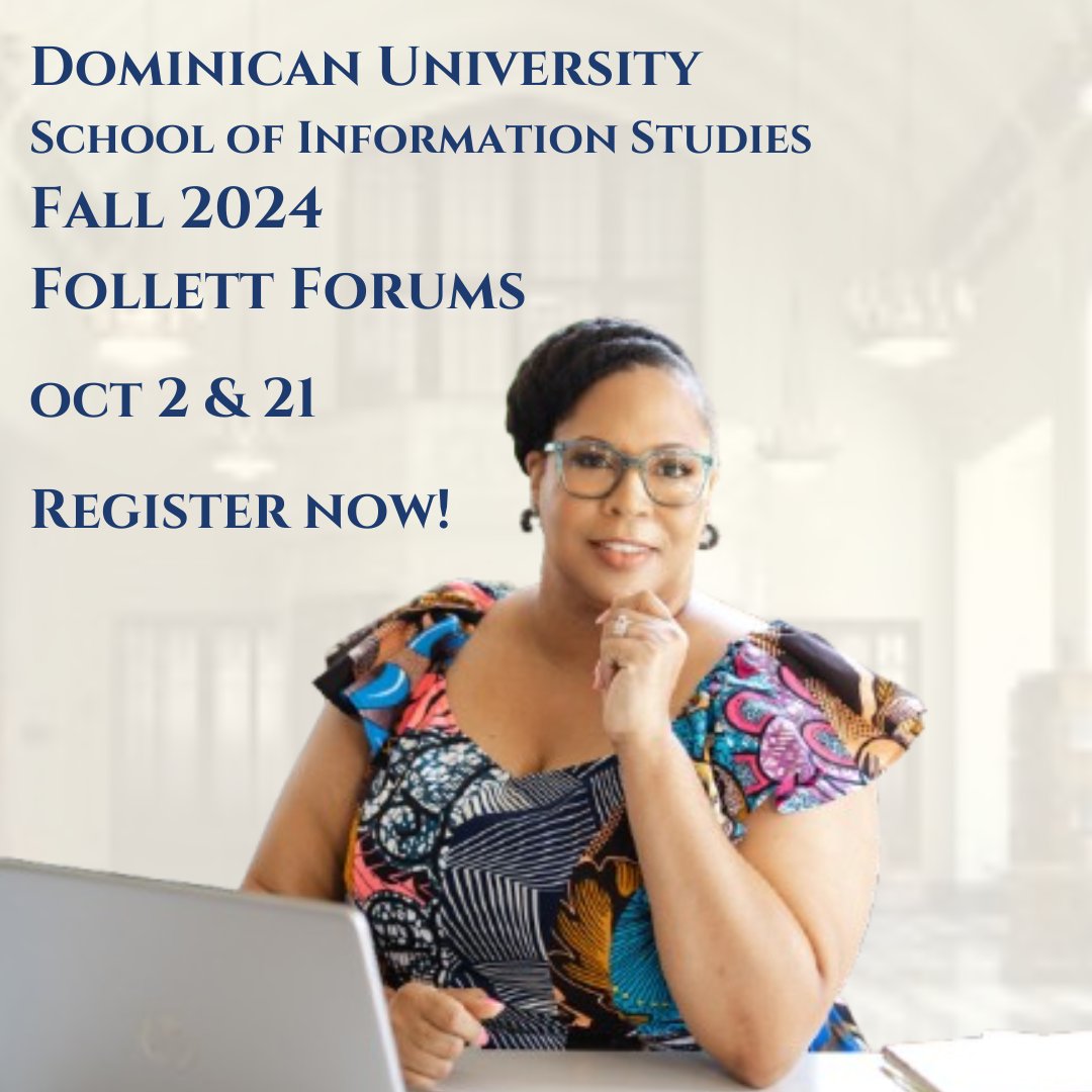 RenewersLIS (@renewersl) on Twitter photo <a href="/DominicanU/">Dominican University</a>'s School Of Information Studies will host two Fall Follett Forums next month! I'll be offering a two-part conversation about my morale research in library workplaces. Learn more and register for these live virtual events: tinyurl.com/y3zka4y9 <a href="/DominicanU/">Dominican University</a>'s School Of Information Studies will host two Fall Follett Forums next month! I'll be offering a two-part conversation about my morale research in library workplaces. Learn more and register for these live virtual events: tinyurl.com/y3zka4y9