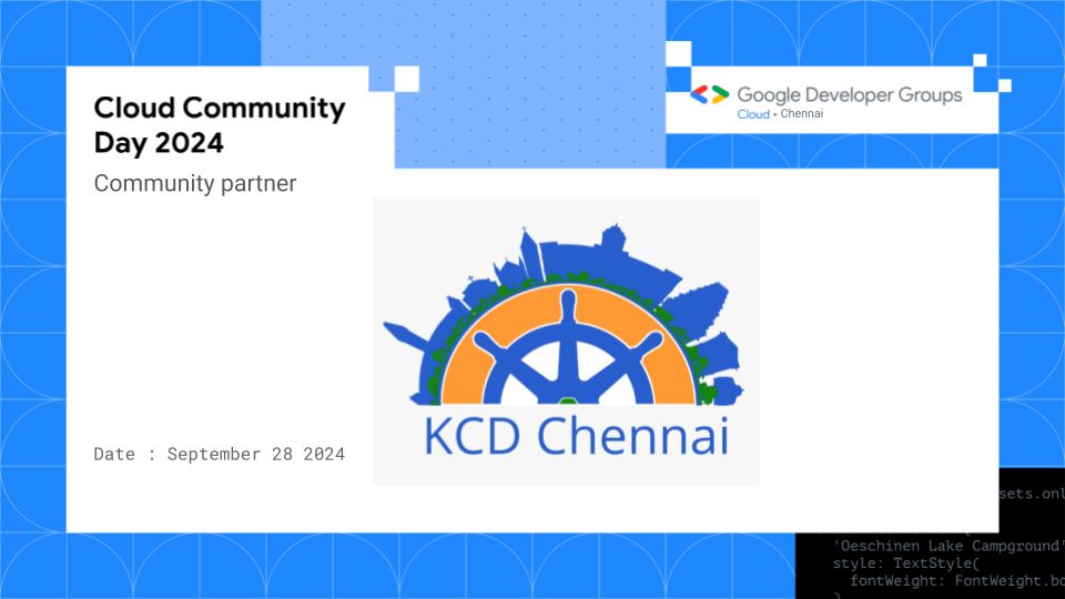 GDG Cloud Chennai (@gdgcloudchennai) on Twitter photo 📢 Community partner update for #GoogleCloudCommunityDay 2024 Chennai
Date : Sep 28, 2024
Partner : KCD Chennai ( <a href="/kcdchennai/">Kubernetes Community Days Chennai</a>)
Event : gdg.community.dev/events/details…
#CloudCommunityDays
#GdgCloudChennai
#ccd2024 📢 Community partner update for #GoogleCloudCommunityDay 2024 Chennai
Date : Sep 28, 2024
Partner : KCD Chennai ( <a href="/kcdchennai/">Kubernetes Community Days Chennai</a>)
Event : gdg.community.dev/events/details…
#CloudCommunityDays
#GdgCloudChennai
#ccd2024