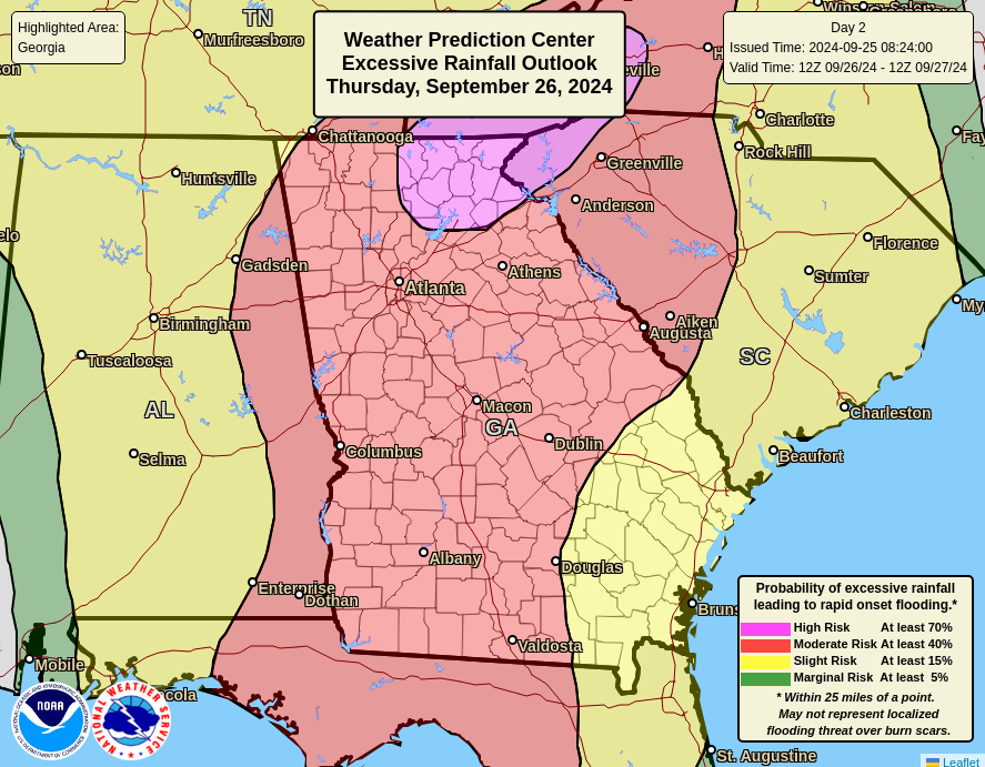 #Helene is approaching Georgia, with SW and South-Central regions under a Hurricane Warning. The rest of the state is under a Tropical Storm Warning or Watch. Be prepared for potential power outages and learn how to secure your food during emergencies at gema.georgia.gov/power-outage-f….