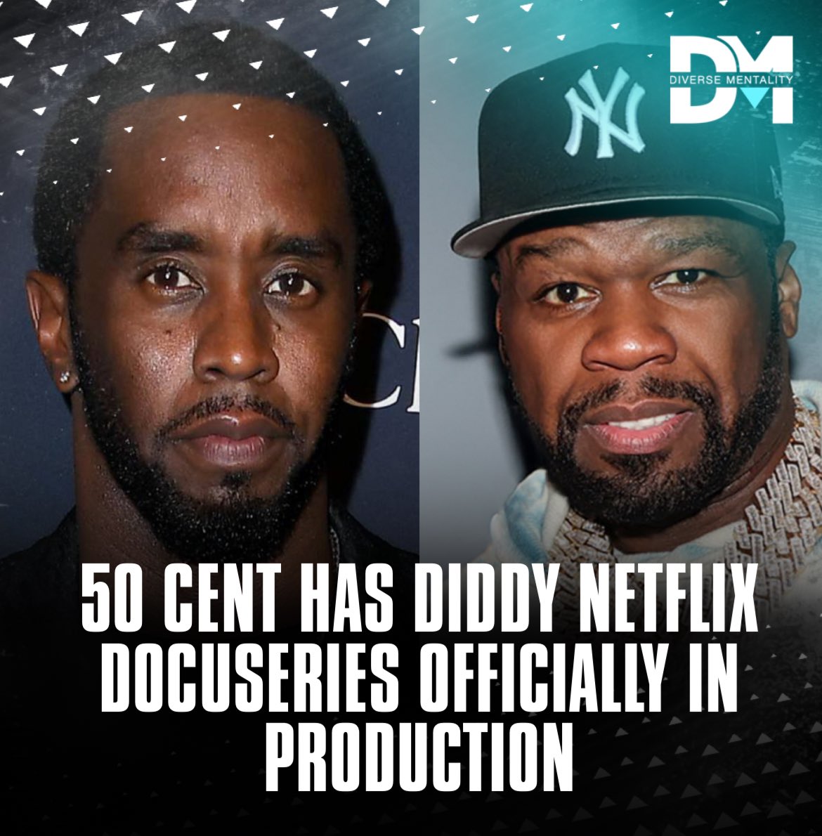 DverseMentality's tweet photo. 50 Cent is officially readying the Diddy Netflix docuseries. 

According to Variety, Netflix is producing a docuseries from Curtis “50 Cent” Jackson about charges of sex trafficking and racketeering as well as sexual assault and violent abuse allegations against Sean “Diddy” Combs. Alexandria Stapleton directs the project, which is currently in production.

“This is a story with significant human impact. It is a complex narrative spanning decades, not just the headlines or clips seen so far,” 50 Cent and Stapleton said in an exclusive statement to Variety. “We remain steadfast in our commitment to give a voice to the voiceless and to present authentic and nuanced perspectives. While the allegations are disturbing, we urge all to remember that Sean Combs’ story is not the full story of hip-hop and its culture. We aim to ensure that individual actions do not overshadow the culture’s broader contributions.”

Proceeds from the documentary, the rapper-producer said, will be used to support sexual assault victims.