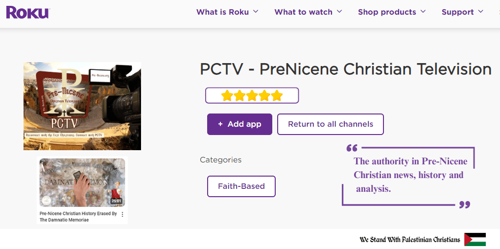 PreNicene_TV's tweet photo. Watch PCTV📺the world over with Roku and Fire TV.
Roku: https://t.co/lXwNvvRKS8
Fire TV: https://t.co/pkTYnt2a74
#wednesdaymotivations #roku #firetv #PCTV #streaming https://t.co/JujJfRrDbd