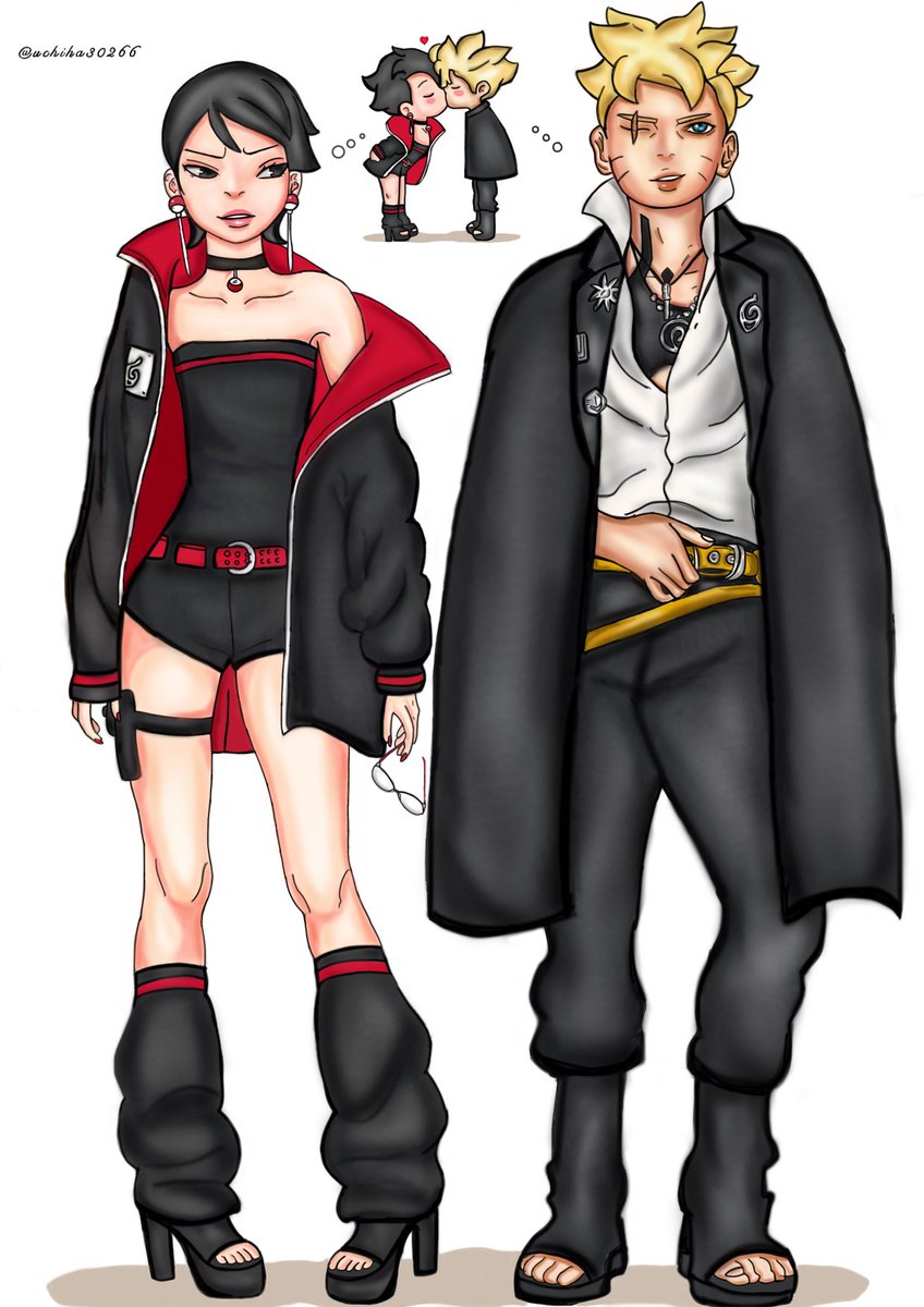 My drawing with BoruSara🔩🥗, if you notice it's also a borusara chibi🧐😏. I tried to draw Ikemoto's style but it didn't turn out so well🙃.#BoruSara #Boruto #Sarada #BorutoTwoBlueVortex