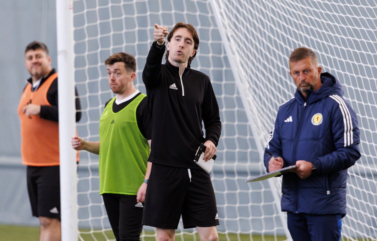 DougieAnderso12's tweet photo. Well done to our 2024 UEFA B Licence course 2 cohort on completion of Phase 2 coaching practice.
Tremendous effort and energy from the guys over last 6 days. 
Thanks to all our staff for their contributions to a great course. #ScottishFACoachED https://t.co/INTEHT4ev4