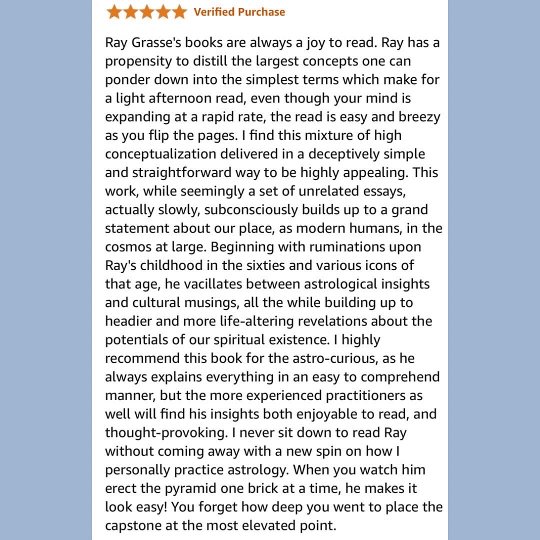 wessexastro's tweet photo. Amazing reviews from our readers β¨
#bookreviews #bookstagram #raygrasse #astrologybooks https://t.co/gXCElnLapG