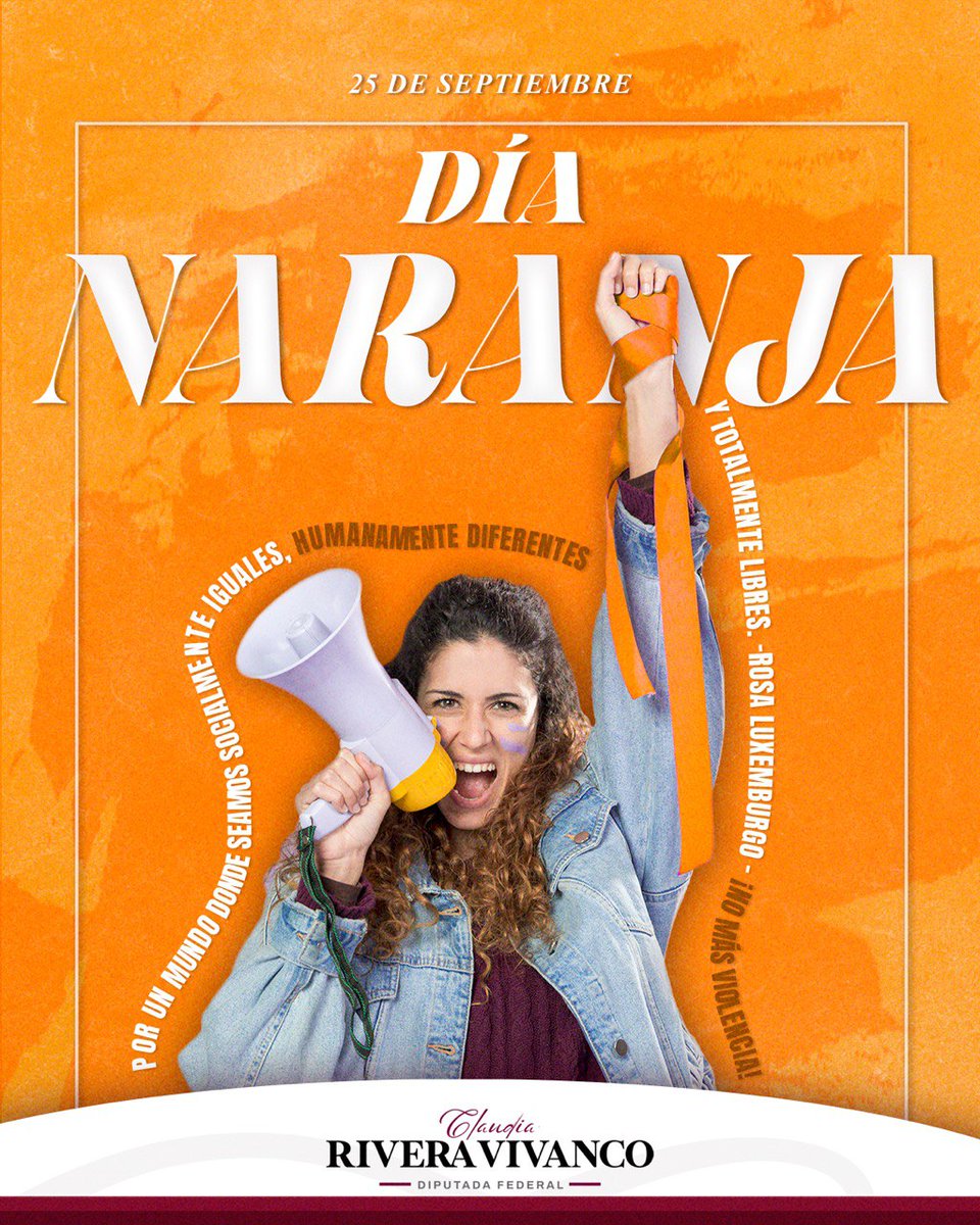 RiveraVivanco_'s tweet photo. Este miércoles es el #DíaNaranja y decimos ¡NO! a los discursos de odio contra las #mujeres por ningún medio existente. 🙅♀️ En todo momento hay que respetar y valorar a todas. #AltoAlOdio
Cada comentario sexista y cada forma de #violencia verbal perpetúan un ciclo que no podemos permitir. 👎🚫