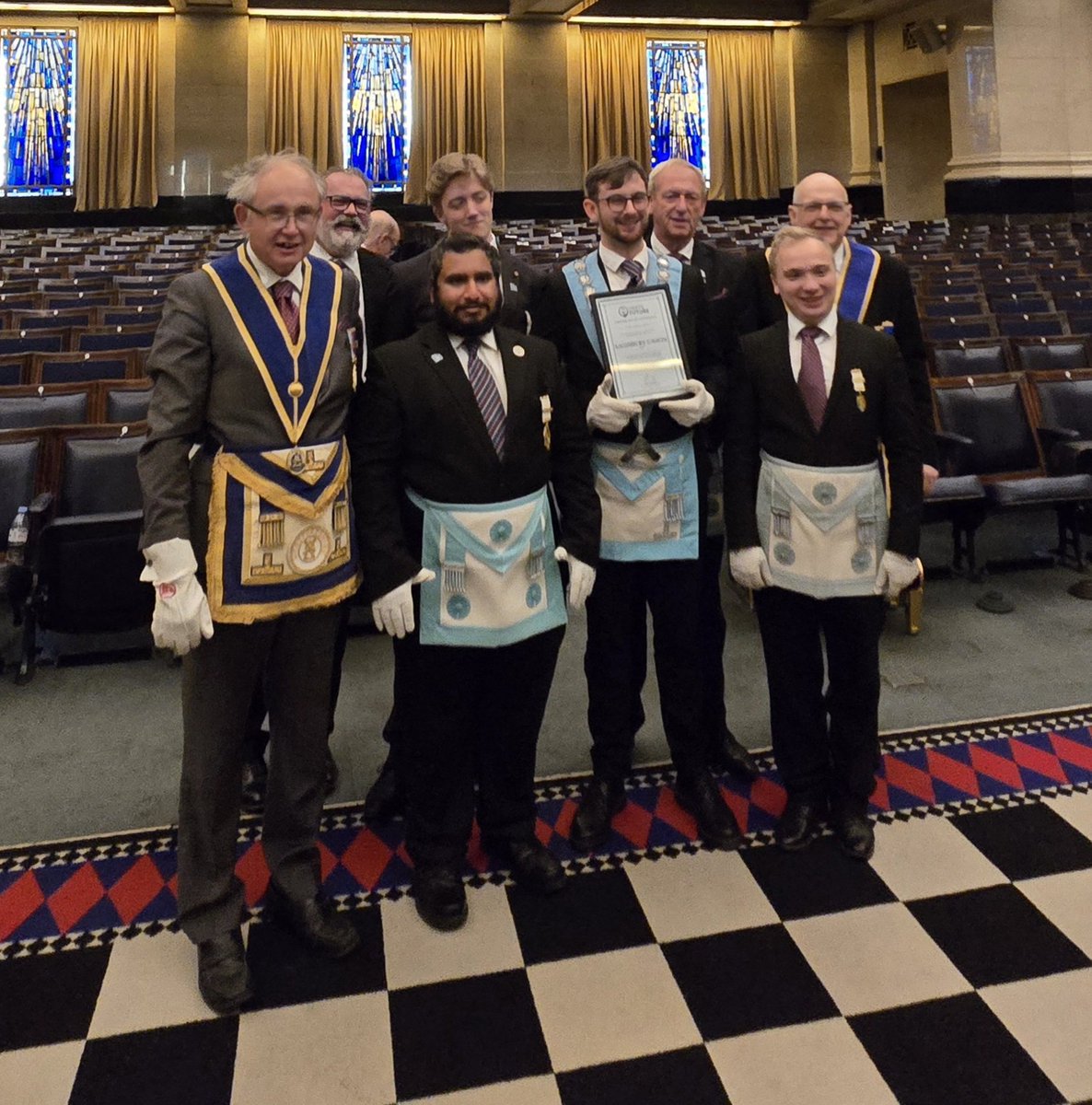 SU Lodge 767 (@sulodge767) on Twitter photo Members of <a href="/SULodge767/">SU Lodge 767</a> celebrate being one of 5 Lodges to receive a Cert of Excellence for the Herts Future & how we will take Freemasonry into the Future. Congratulations to all those Brethren reciting their first appointment or promotion at the <a href="/pglherts/">Hertfordshire Freemasons</a> Members of <a href="/SULodge767/">SU Lodge 767</a> celebrate being one of 5 Lodges to receive a Cert of Excellence for the Herts Future & how we will take Freemasonry into the Future. Congratulations to all those Brethren reciting their first appointment or promotion at the <a href="/pglherts/">Hertfordshire Freemasons</a>