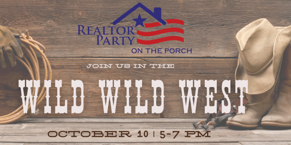 ChasREALTORS's tweet photo. Come party in the wild, wild west for CTAR's annual REALTOR® Party on the Porch on Thursday, October 10th at Firefly Distillery! Attendees will enjoy BBQ, live music, a silent auction, a chance to meet the candidates and more. Register here: https://t.co/axfzFQ1swh https://t.co/agseL8E96R