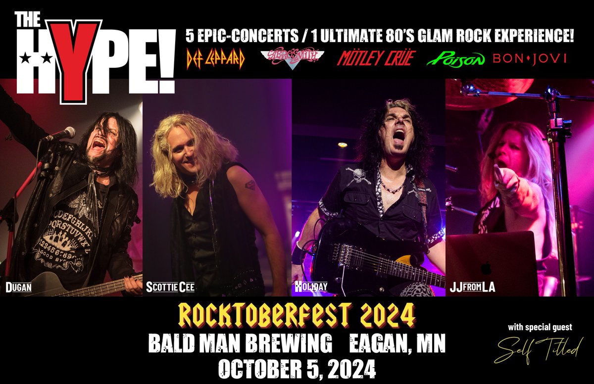 It is time to celebrate Bald Man Brewing's award-winning Rocktoberfest Marzen Lager with a celebration &amp; concert by 2 great bands- The Hype &amp; Self-Titled! Get your tickets at: eventcreate.com/e/rocktoberfes…