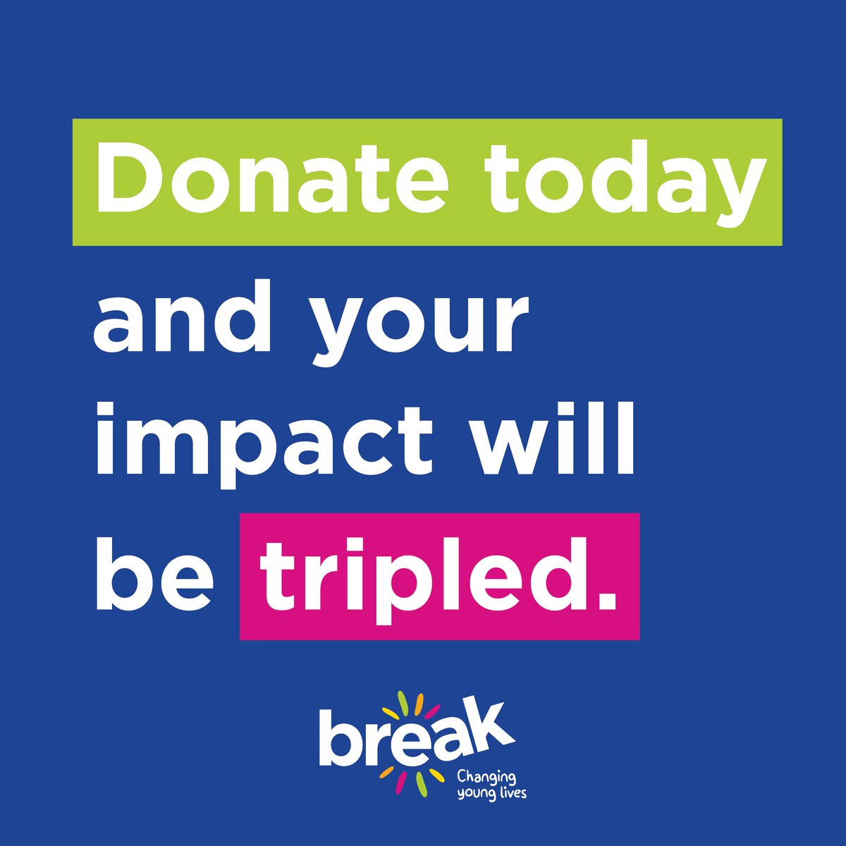 Break (@break_charity) on Twitter photo ๐๐ ๐ฎ๐ซ๐ ๐๐ง๐ญ๐ฅ๐ฒ ๐ง๐๐๐ ๐ฒ๐จ๐ฎ๐ซ ๐ก๐๐ฅ๐ฉ.
For less than two weeks only, every donation to our mentoring crowdfunder will be tripled thanks to <a href="/MABCentral/">Mortgage Advice Bureau</a>!
๐ฃ ๐๐จ๐ฐ ๐ฒ๐จ๐ฎ ๐๐๐ง ๐ก๐๐ฅ๐ฉ:
Donate: loom.ly/IF7y6S8
๐ Share this.
๐ฒ Tell your friends and family. ๐๐ ๐ฎ๐ซ๐ ๐๐ง๐ญ๐ฅ๐ฒ ๐ง๐๐๐ ๐ฒ๐จ๐ฎ๐ซ ๐ก๐๐ฅ๐ฉ.
For less than two weeks only, every donation to our mentoring crowdfunder will be tripled thanks to <a href="/MABCentral/">Mortgage Advice Bureau</a>!
๐ฃ ๐๐จ๐ฐ ๐ฒ๐จ๐ฎ ๐๐๐ง ๐ก๐๐ฅ๐ฉ:
Donate: loom.ly/IF7y6S8
๐ Share this.
๐ฒ Tell your friends and family.