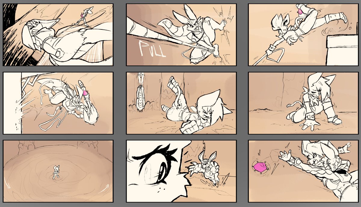 I made a Mathilda Vs. Trish storyboard for an application some months ago and forgot to show it here. 