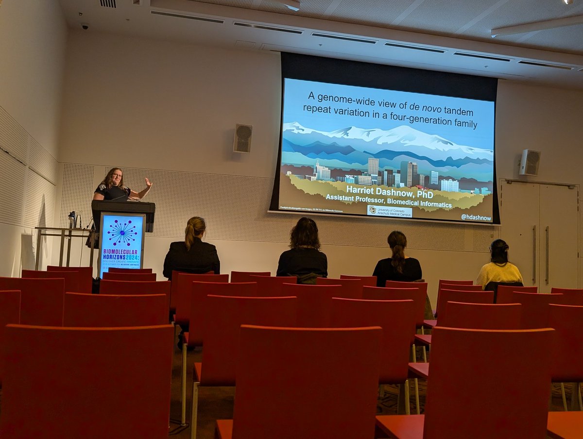 James Ferguson (@psy_fer_) on Twitter photo Great talk by <a href="/hdashnow/">Dr Harriet Dashnow</a> on TRGT de novo at #BMH2024
I didn't know that the mutation rate for repeats was so high. Preprint out now for this work here
biorxiv.org/content/10.110… Great talk by <a href="/hdashnow/">Dr Harriet Dashnow</a> on TRGT de novo at #BMH2024
I didn't know that the mutation rate for repeats was so high. Preprint out now for this work here
biorxiv.org/content/10.110…