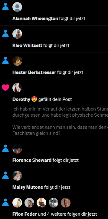 Schling_L's tweet photo. DAS SIND ALLES BOTS, ELON.
ALLE. https://t.co/ZQLIn8HaWf