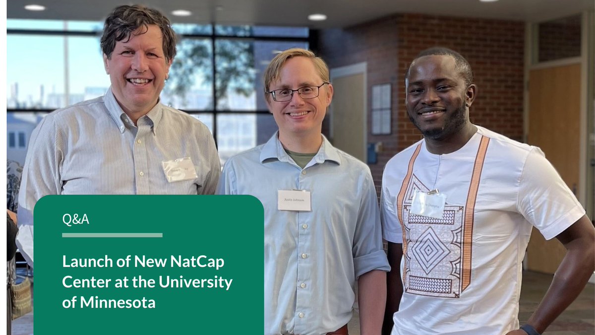 Natural Capital Project (@natcapproject) on Twitter photo Q&A | Launch of New NatCap Center at the University of Minnesota
This week, Steve Polasky and <a href="/jandrewjohns/">Justin A Johnson</a>, two leaders of the new center, answer questions about Natural Capital Project: The Earth-Economy Modelers launched at UMN's <a href="/ApEcMN/">Applied Economics UM</a>.
Read more: stanford.io/3TKuiIN Q&A | Launch of New NatCap Center at the University of Minnesota
This week, Steve Polasky and <a href="/jandrewjohns/">Justin A Johnson</a>, two leaders of the new center, answer questions about Natural Capital Project: The Earth-Economy Modelers launched at UMN's <a href="/ApEcMN/">Applied Economics UM</a>.
Read more: stanford.io/3TKuiIN
