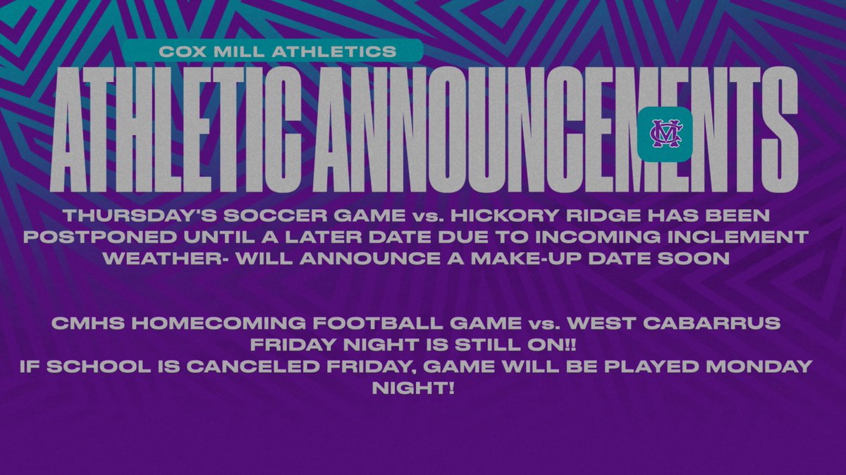 Cox Mill Athletics (@coxmillsports) on Twitter photo 
