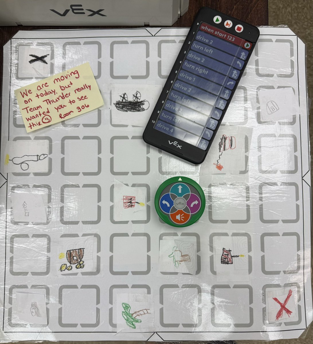 Whsdvex (@whsdvex) on Twitter photo One of Mrs. Conley’s <a href="/VEXRobotics/">VEX Robotics</a> groups left a surprise in my room today. They really wanted me to see their Treasure Hunt board and code! <a href="/WoodlandHillsSD/">Woodland Hills School District</a> <a href="/TurtleCreek_Vex/">Turtle Creek Elementary STEAM Academy - VEX</a> One of Mrs. Conley’s <a href="/VEXRobotics/">VEX Robotics</a> groups left a surprise in my room today. They really wanted me to see their Treasure Hunt board and code! <a href="/WoodlandHillsSD/">Woodland Hills School District</a> <a href="/TurtleCreek_Vex/">Turtle Creek Elementary STEAM Academy - VEX</a>
