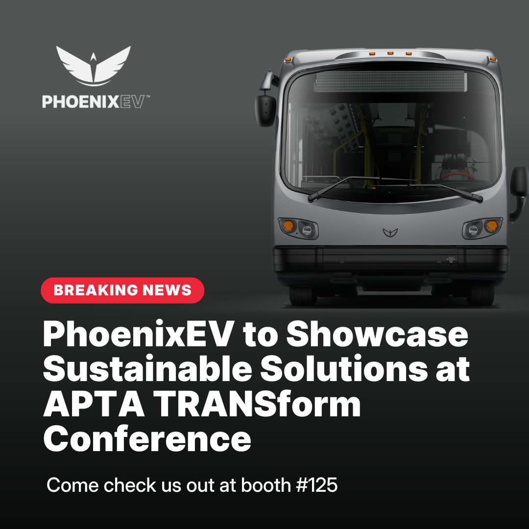 PhoenixEV (@phoenixmotorev) on Twitter photo We've got some exciting news!
We've teamed up with APTA to revolutionize the industry. Catch us at the APTA TRANSform Conference (booth #125).
Want to schedule a meet up while we are there? Hit up our team at sales@phoenixmotorcars.com. Let's build a greener future together! We've got some exciting news!
We've teamed up with APTA to revolutionize the industry. Catch us at the APTA TRANSform Conference (booth #125).
Want to schedule a meet up while we are there? Hit up our team at sales@phoenixmotorcars.com. Let's build a greener future together!