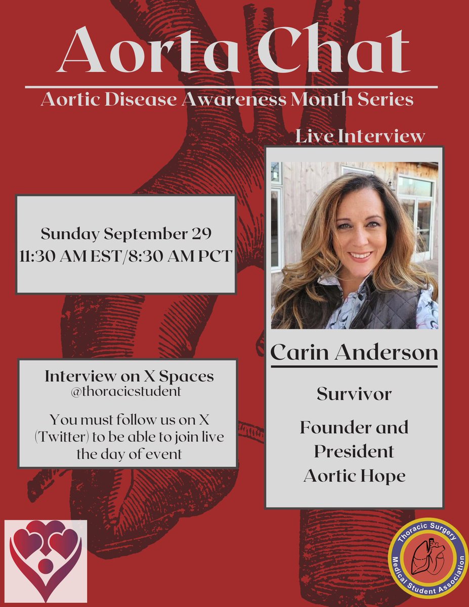 ThoracicStudent's tweet photo. 🫀Due to unforeseen circumstances we had to move up @AndersenCarin interview! We’re live with her now! Join below https://t.co/6Enfm58bU6