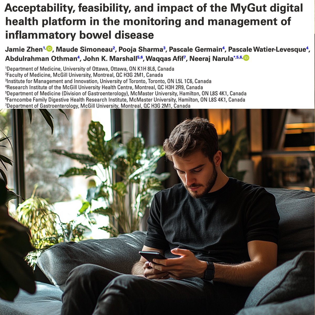 Journal of the Canadian Assn of Gastroenterology (@jcanassngastro) on Twitter photo 💡 MyGut: App for IBD Management! 🌟**
A study shows that digital tools like #MyGut by <a href="/getgutsycanada/">Crohn's and Colitis Canada</a> improve quality of life in #IBD patients. However, long-term engagement remains a challenge. Time to rethink sustainable digital health solutions! 🌐📱
#journalcag 💡 MyGut: App for IBD Management! 🌟**
A study shows that digital tools like #MyGut by <a href="/getgutsycanada/">Crohn's and Colitis Canada</a> improve quality of life in #IBD patients. However, long-term engagement remains a challenge. Time to rethink sustainable digital health solutions! 🌐📱
#journalcag