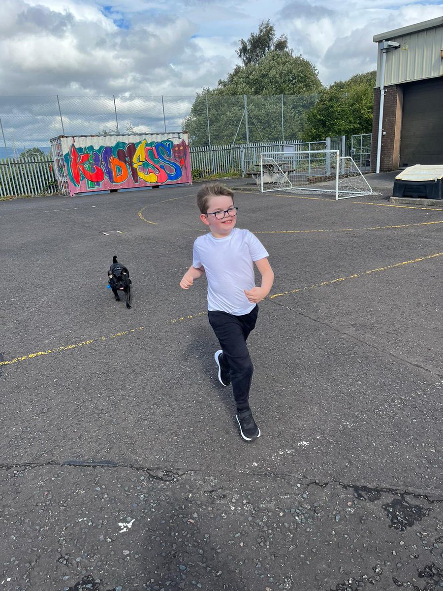 MissHastonIWBS's tweet photo. We’re lucky enough to have not one but two dogs who visit our school on a weekly basis! 🐶 Spending time with them helps us develop confidence, self esteem and responsibility as well as improving our fitness and wellbeing! They’re also great fun! 🥰 #WatchUsGrow @IWBSFalkirk https://t.co/AqNty6mSi7