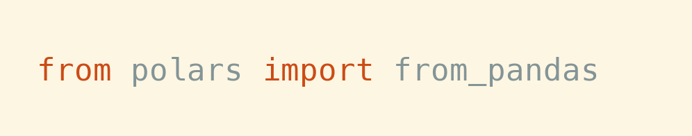 My favorite, funniest looking import I use since I keep replacing things I used to do in <a href="/pandas_dev/">pandas</a> with <a href="/DataPolars/">polars data</a> for data processing.

That said, <a href="/pandas_dev/">pandas</a> is still an incredibly flexible tool with many diverse/useful functions making it a true data swiss-army knife.