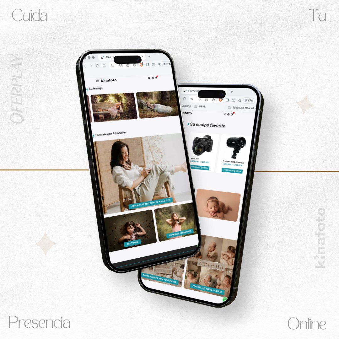 ✨ Presentamos nuestro diseño para Kinafoto: un workshop exclusivo con una identidad visual que refleja su pasión. 🚀🌟

📍 Plaza de la Marina, 2, Málaga. 🌐 oferplay.com

#Kinafoto #AgenciaMarketing #DiseñoGáfico #Oferplay #Málaga