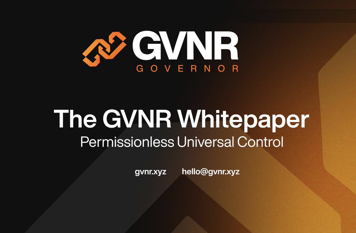 gvnrdao's tweet image. 📄The GVNR Whitepaper is officially here!

🚀 Dive deeper into the future of cross chain infrastructure, with GVNR&apos;s Permissionless Universal Control. 

Read the Whitepaper here - 
shorturl.at/suWni

Join the Firm 🔗
app.galxe.com/quest/GVNR

#GVNR #Whitepaper