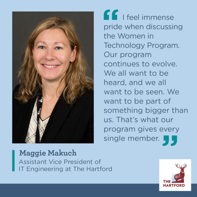 heathkitty3's tweet photo. Maggie's technology career motivates her because it combines strategic vision with practical implementation. In addition to her role as AVPt of IT Engineering, Maggie is the founder of The Hartford's Women in Technology Network #IWork4TheHartford https://t.co/M4vODtWd5R https://t.co/9RUJX0Eefs