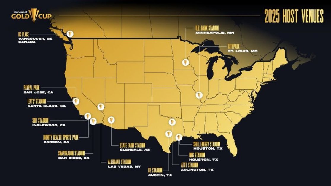 BenSteiner00's tweet photo. JUST IN FROM CONCACAF

Vancouver is getting CONCACAF Gold Cup matches at BC Place next summer!

Likely a competitive #CanMNT match in that as a test event for the 2026 World Cup.

No BMO Field in this edition of the tournament. https://t.co/yhquGeYTCe