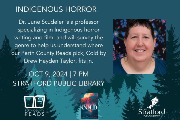 SFU Indigenous Studies (@sfu_indg) on Twitter photo On October 9 at 7PM EDT, SFU INDG and <a href="/SFUGSWS/">SFU Gender, Sexuality, and Women's Studies</a> faculty member <a href="/JuneScudeler/">Dr June Scudeler 🎃</a> will be giving a virtual talk about Indigenous Horror at Stratford Public Library.
You can join the event via Zoom. Register: splibrary.ca/events/indigen… On October 9 at 7PM EDT, SFU INDG and <a href="/SFUGSWS/">SFU Gender, Sexuality, and Women's Studies</a> faculty member <a href="/JuneScudeler/">Dr June Scudeler 🎃</a> will be giving a virtual talk about Indigenous Horror at Stratford Public Library.
You can join the event via Zoom. Register: splibrary.ca/events/indigen…