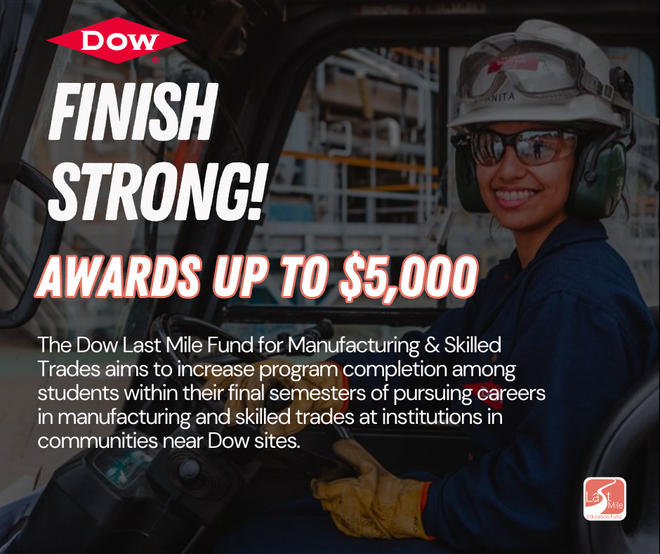 The Dow Last Mile Fund is here to help students in their final semesters cross the finish line! Join our first Dow webinar on Sept 30 at 4PM ET to learn how this fund can #support your #journey! 💼💡 👉 Sign up here: us02web.zoom.us/meeting/regist…