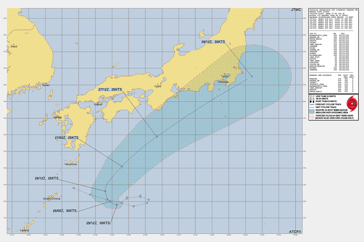 VortixWx's tweet photo. Before I forget, #Cimaron is here, like several hours ago, and is a depression after peaking as a brief TS. Cimaron will impact #Japan as a weak post-tropical cyclone & nothing more. That's all I have. #JPNwx #tropicswx https://t.co/Jn6sA0lsnH