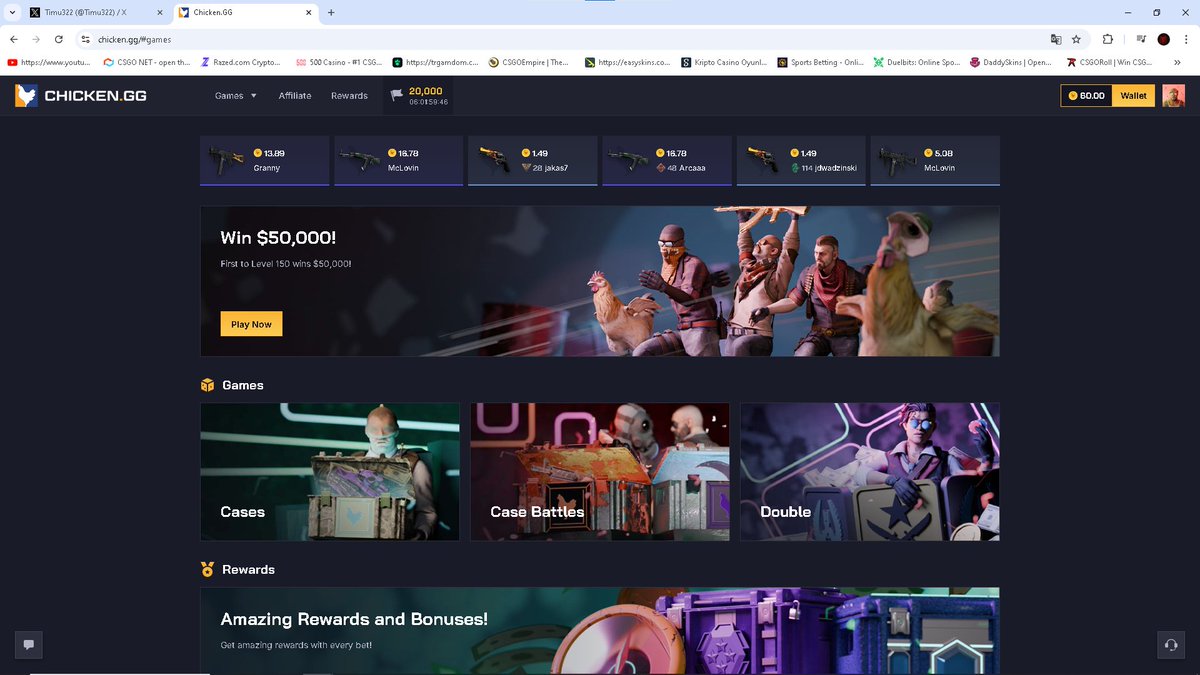 @headwolfcs Thank you so much for this  60 Chicken Token 🐔💵❤️
#hwlegit