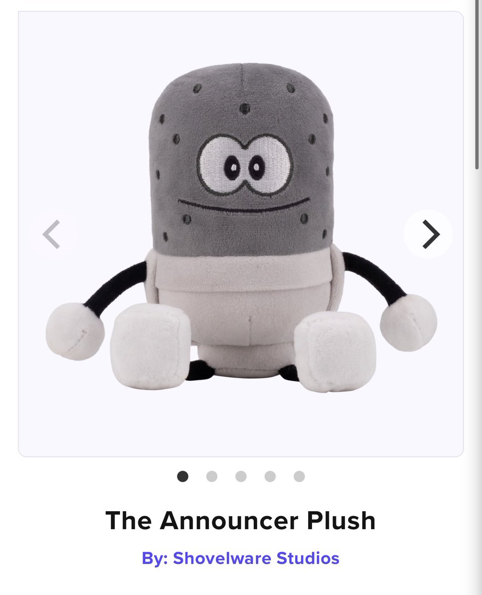 Shovelware Studios (@shovelwaredev) on Twitter photo The Announcer plush campaign has been extended to October 5th! 
Make sure to get one (or twelve!) from the link in our bio before then🎙️ The Announcer plush campaign has been extended to October 5th! 
Make sure to get one (or twelve!) from the link in our bio before then🎙️